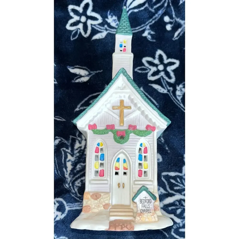 Vintage It’s A Wonderful Life Holiday Bedford Falls Chapel 1994 Christmas